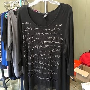 Plus Size lightweight 3/4 sleeve shirt 3X